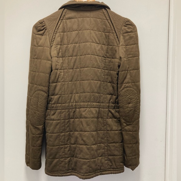 Aritzia Wilfred Army Green Marquis Quilted Cinch Waist Jacket, Size 0 - Picture 3 of 6